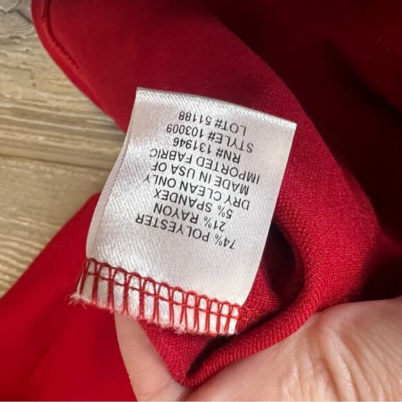 Jude Connally red Shirt sleeve sheath dress sz S - Picture 4 of 6